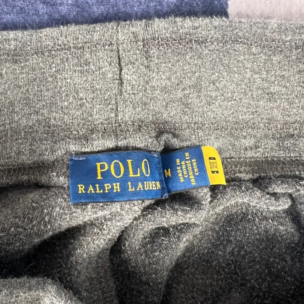 Polo Ralph Lauren‎ Mens Gray Velour Jogger Pant Sweatpants Medium Gray Heather